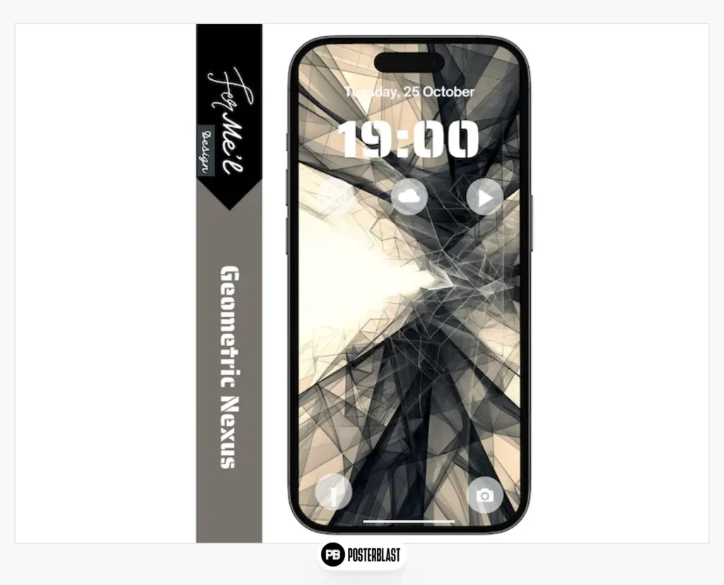 Abstract geometric design iPhone and Android UHD wallpaper