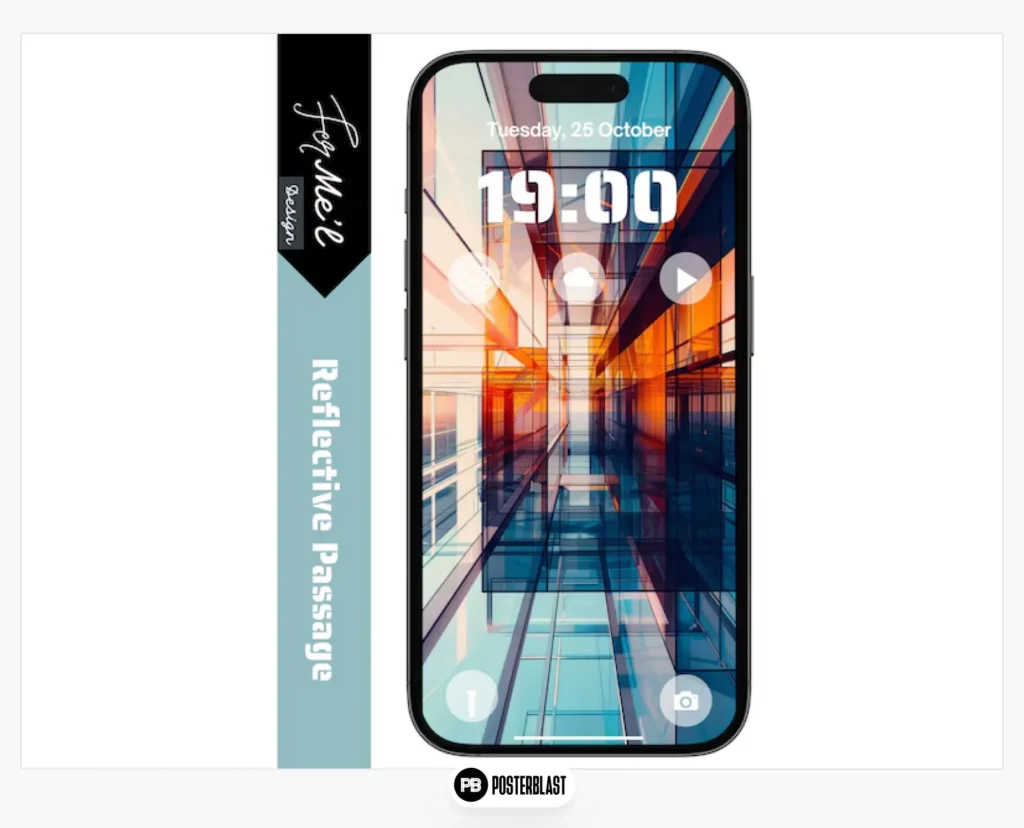 Modern geometric abstract art wallpaper for iPhone and Android 