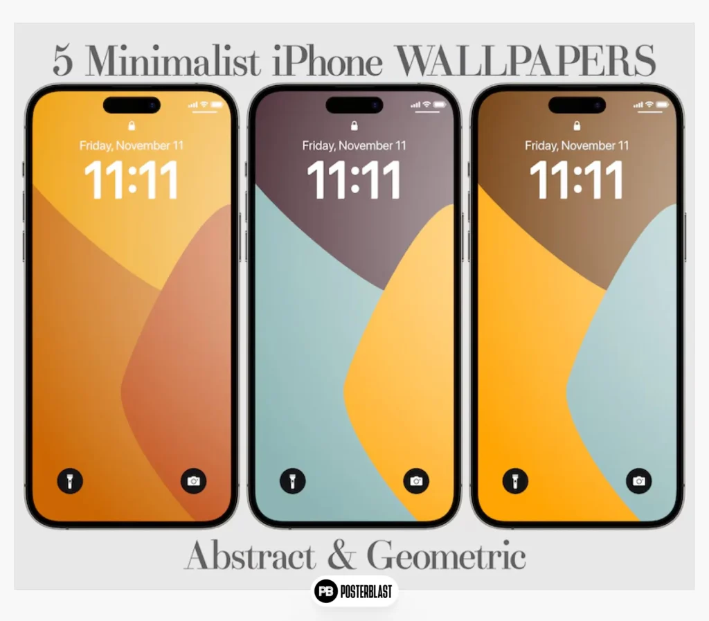 Abstract iPhone Wallpaper: Geometric Minimalist Design