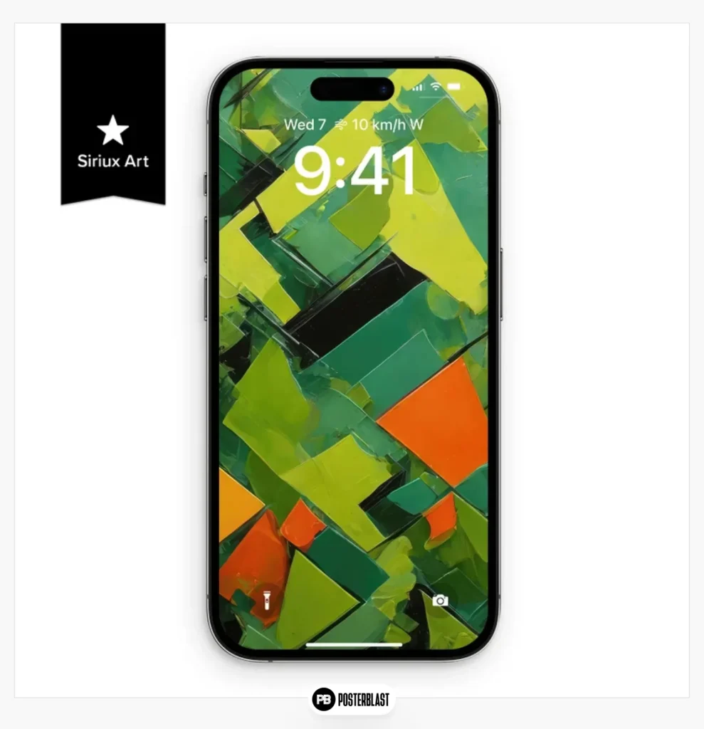 Abstract geometric impasto phone wallpaper