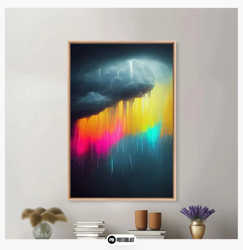 Rain, Stormy Rainbow, Cool Wall Art