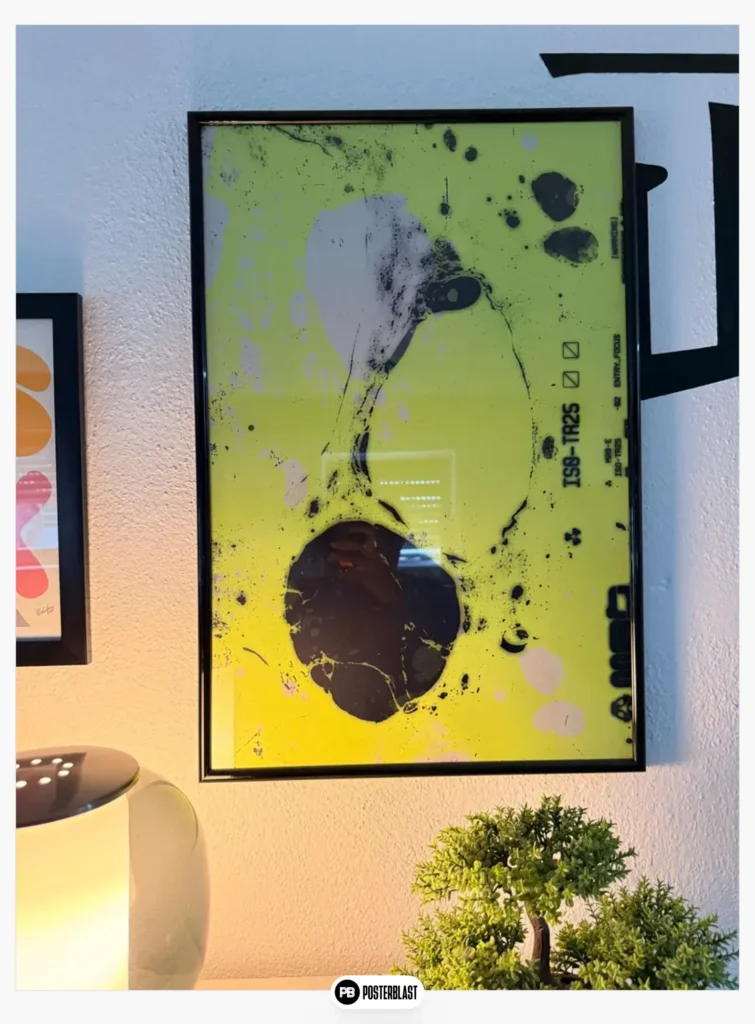 Neon Abstract Wall Art Print – Modern Experimental Poster