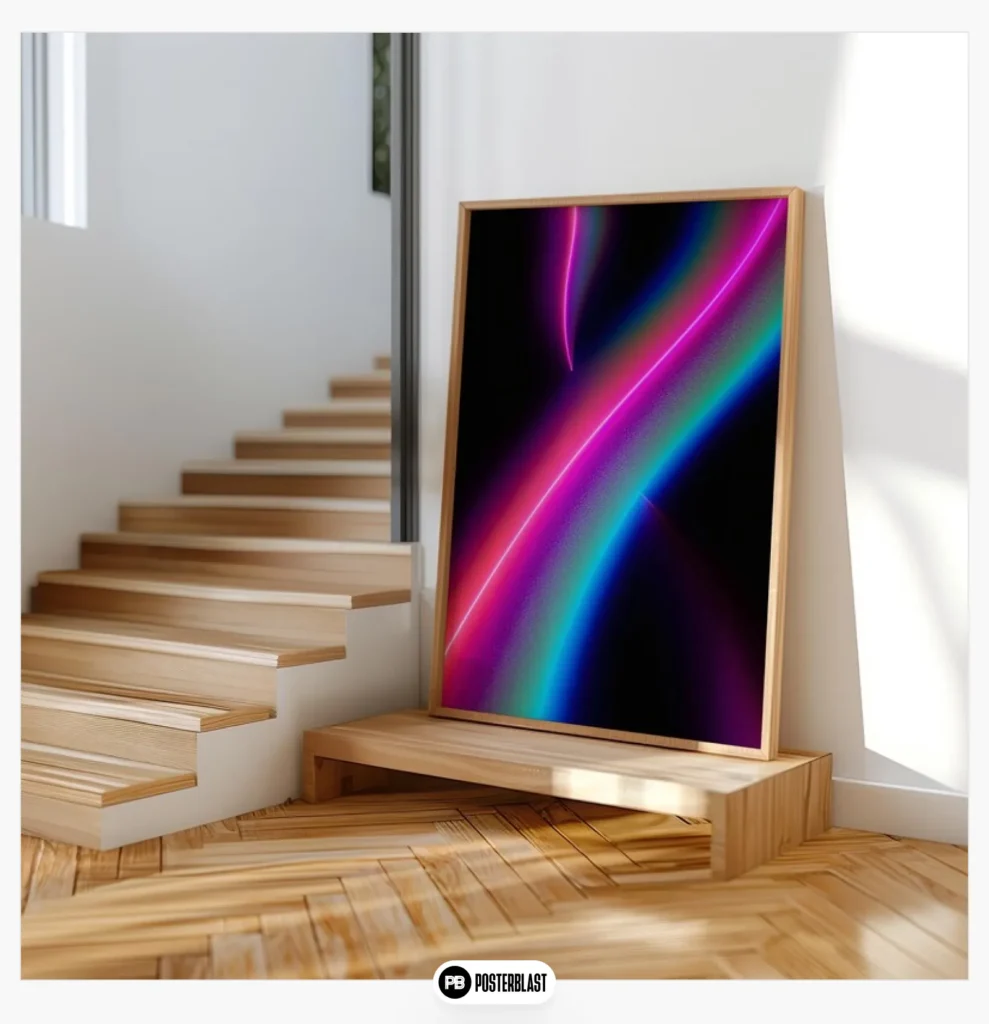 Neon Gradient Poster – Pink Blue Purple Wall Art