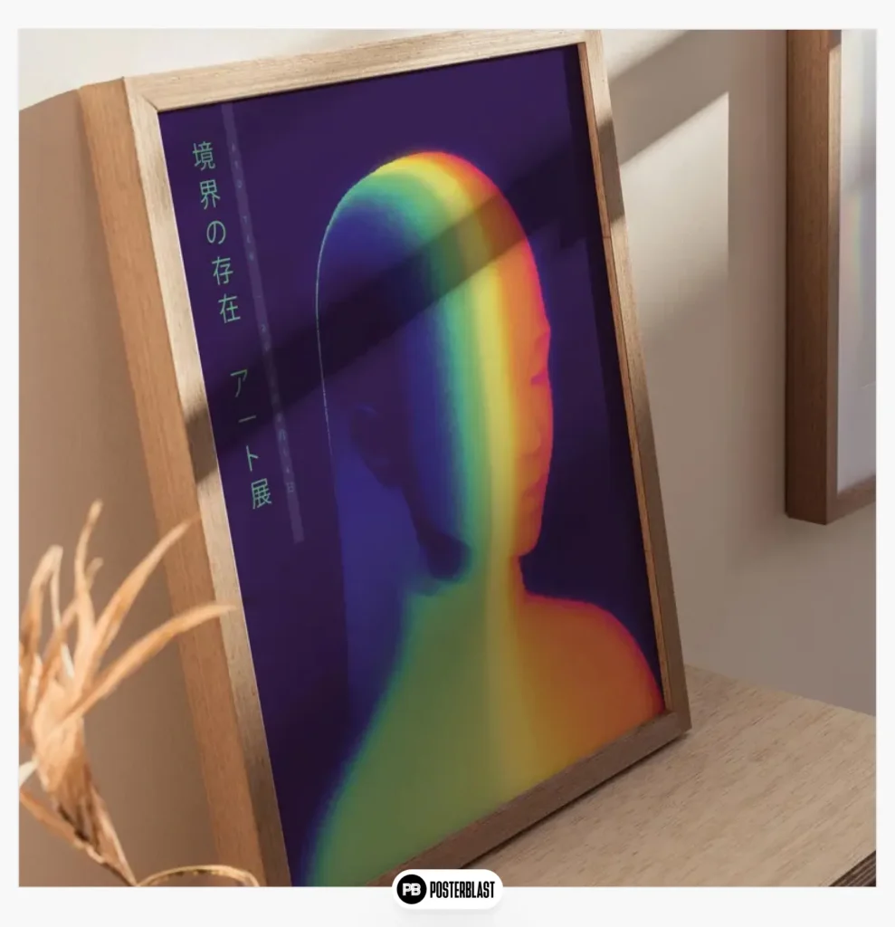 Limited Edition Poster: Japanese Abstract Neon Art Print