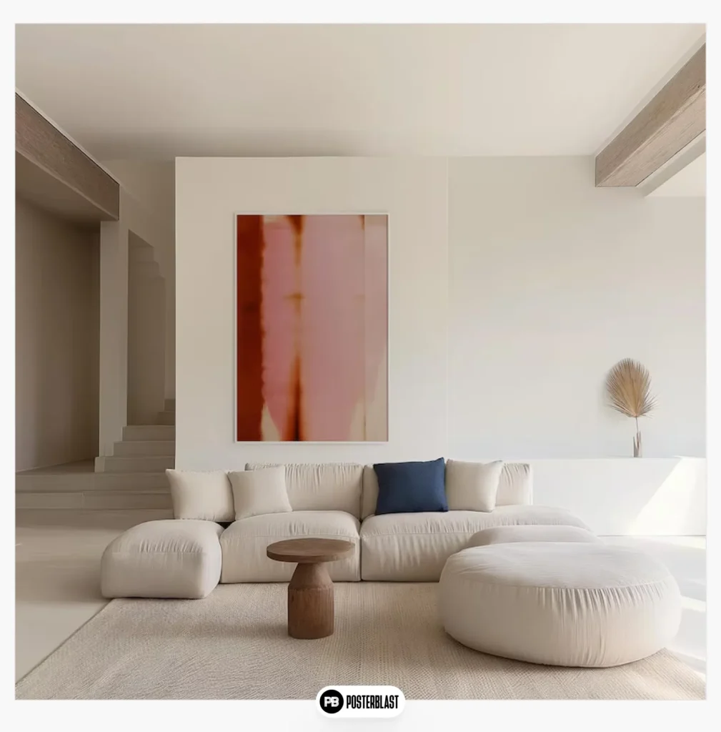 Blush Orange Abstract Art Print