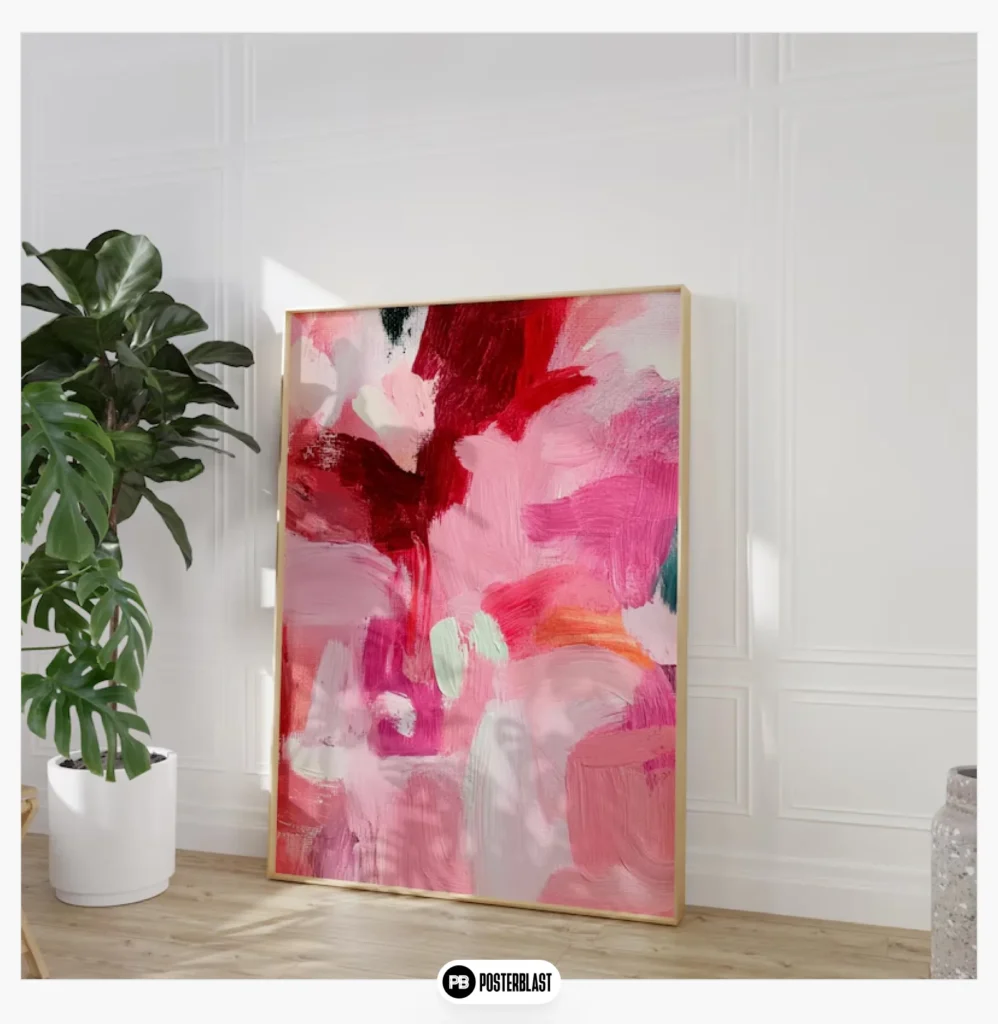 Blush contemporary wall art