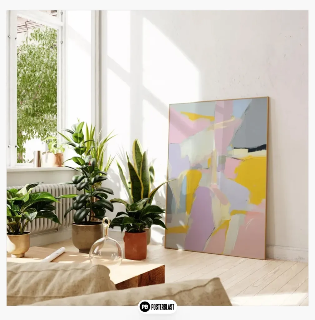 Pastel abstract art Poster