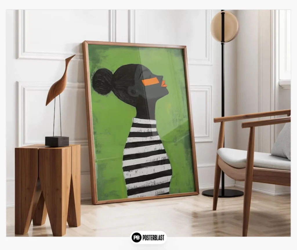 Emerald Green Abstract People