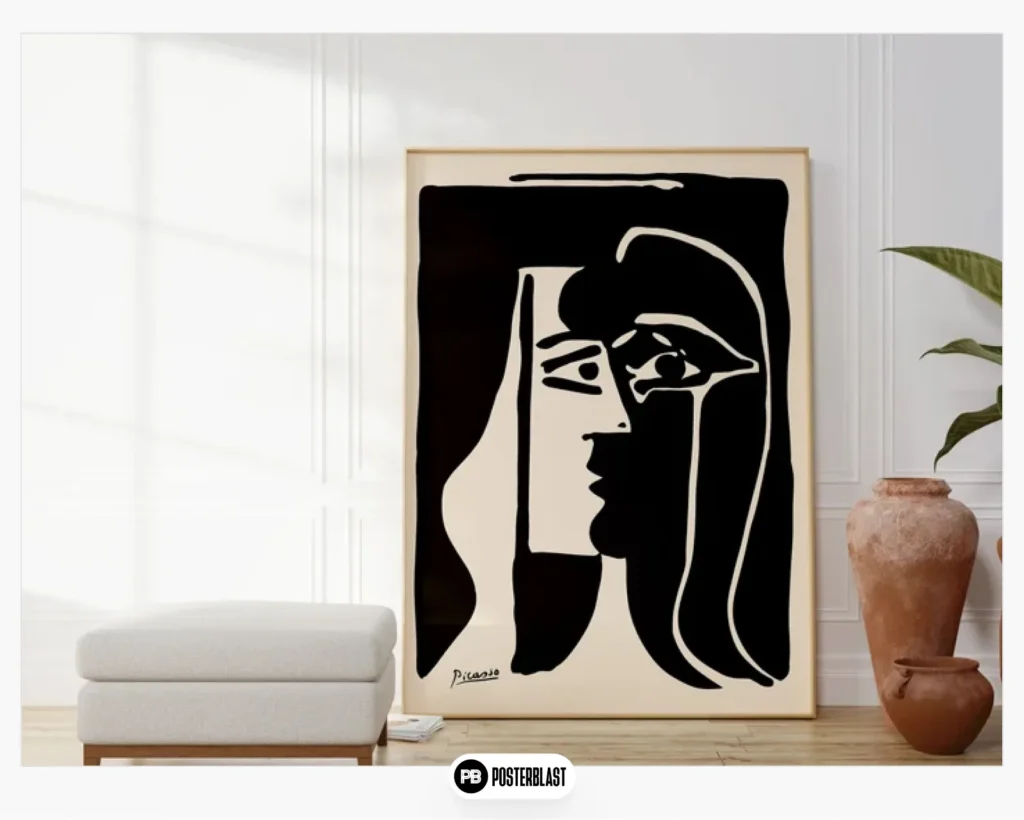 Pablo Picasso The Kiss Print, Modern Abstract Art Poster