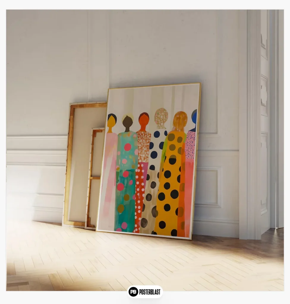 Contemporary vibrant female art poster