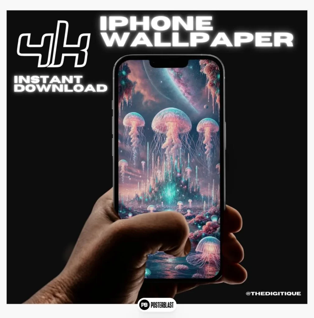 4K Cosmic Jellyfish iPhone Wallpaper