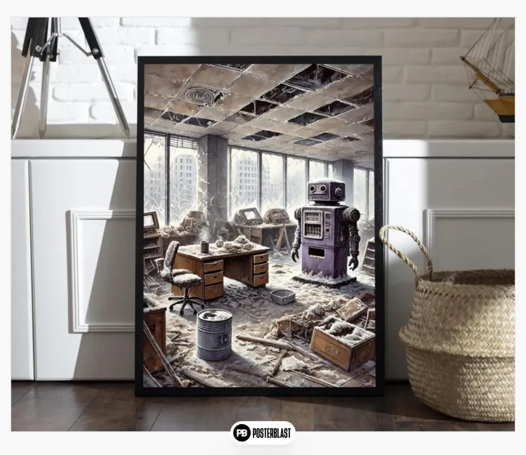 Post-Apocalypse Art, Robot Wall Poster