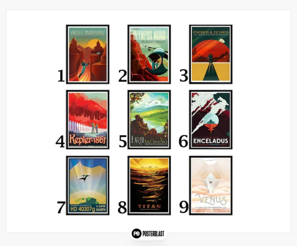 Modern NASA Space Travel Poster