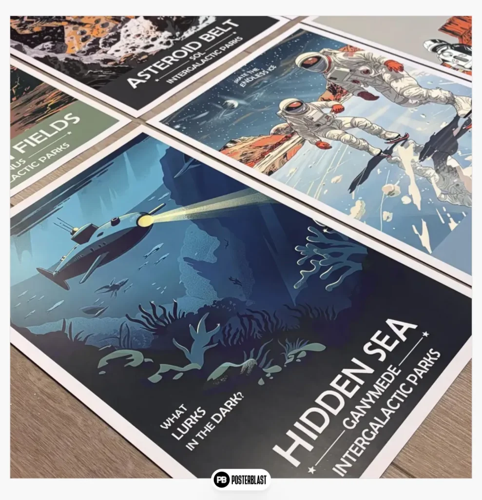 Retro Futuristic NASA Space Poster