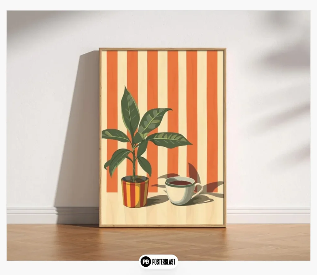 Retro Coffee Print, Retro Cafe