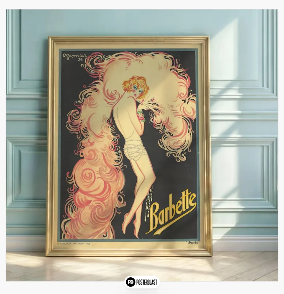 Vintage Art Deco Poster: Charles Gesmar's Barbette Print