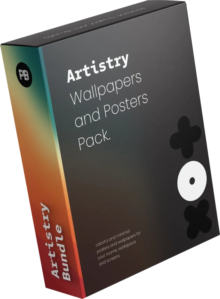 PosterBlast Complete Collection bundle product image showing Artistry wallpapers and posters pack box on white background.
