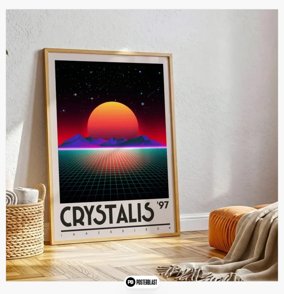 Retro Futuristic Digital Poster 