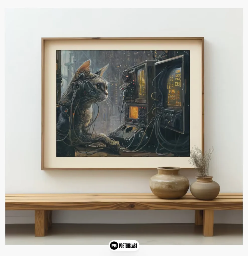 Surreal Sci-Fi Steampunk Cats