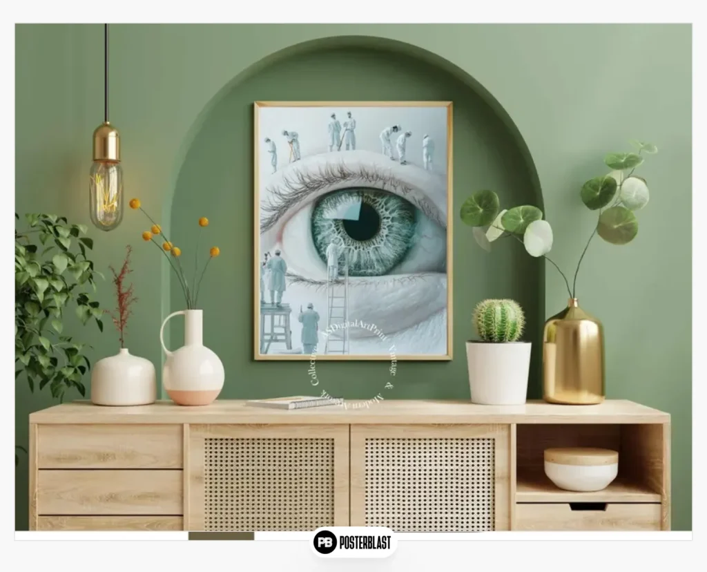 Surreal Eye Art Print: Macro Sci-Fi Poster