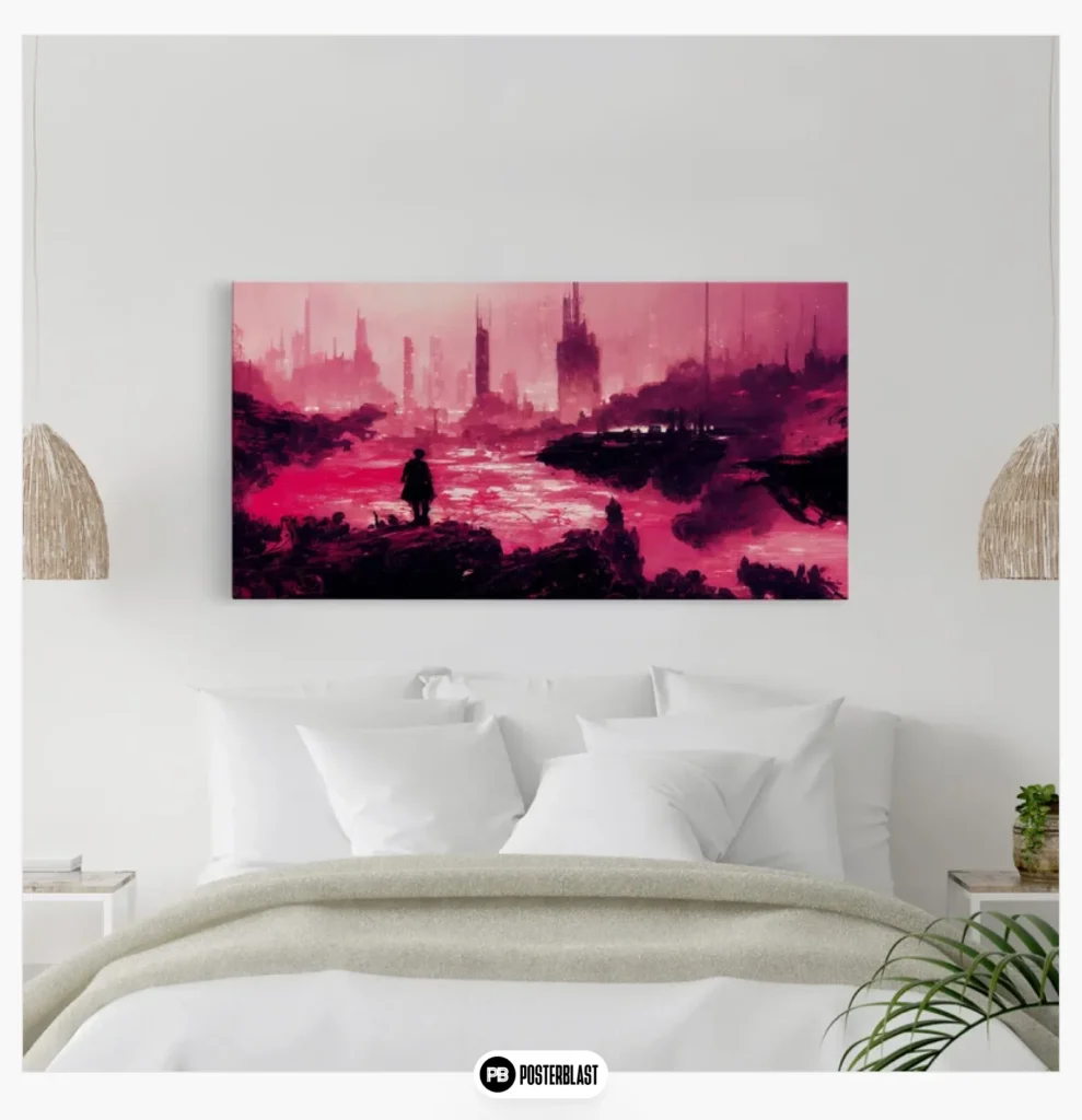 Surreal Dystopian Cyberpunk Canvas Print Framed Picture Ready to Hang