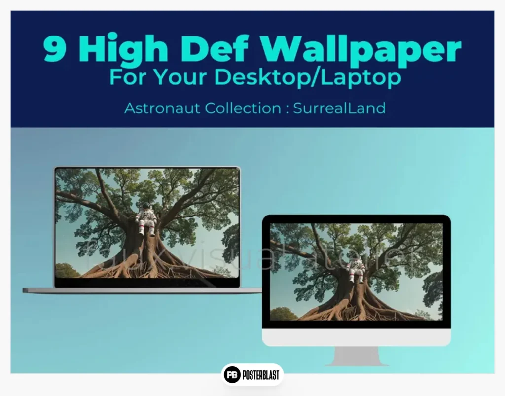 Surreal Space Landscapes: 9 HD Wallpapers with Astronauts for Your Desktop