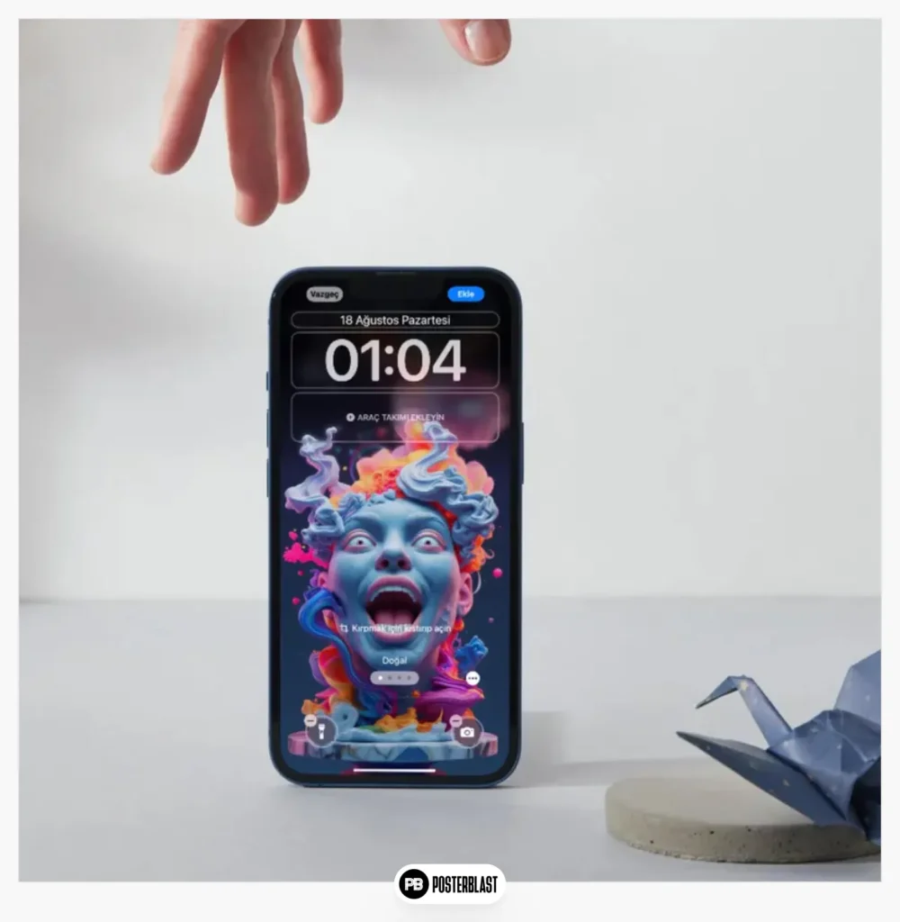 Surreal Marble Bust Phone Wallpapers: 3D Art