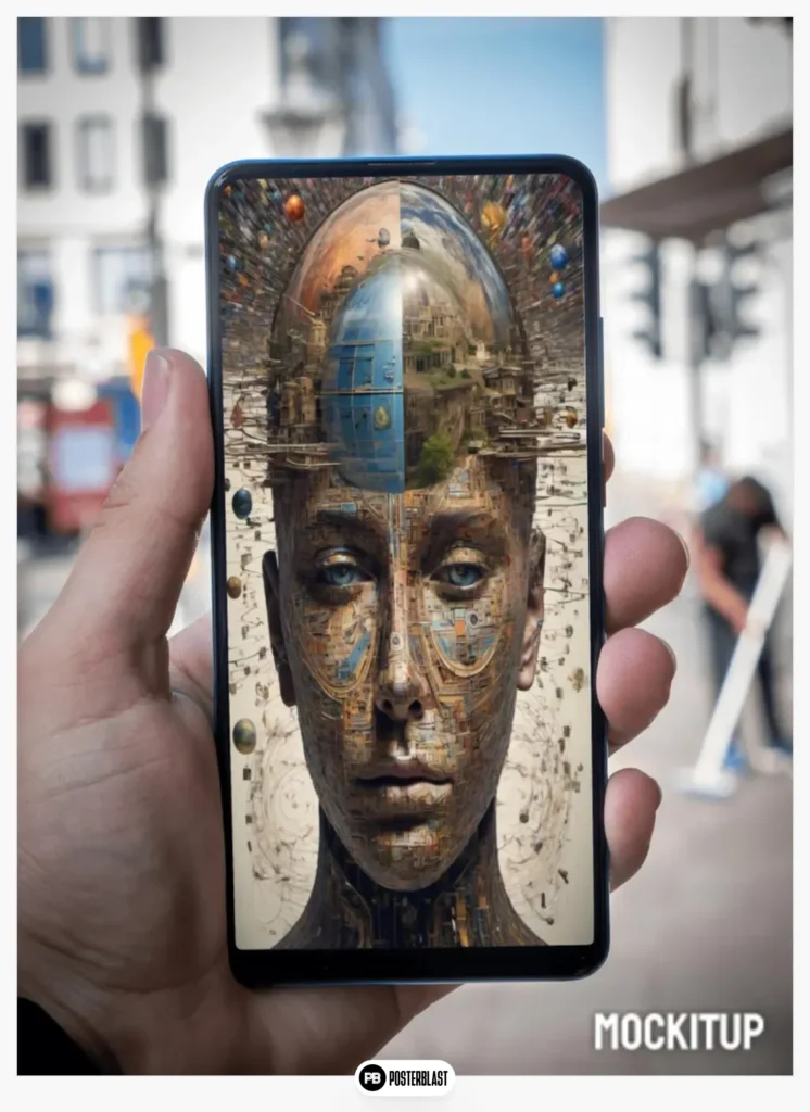Futuristic surreal woman AI art