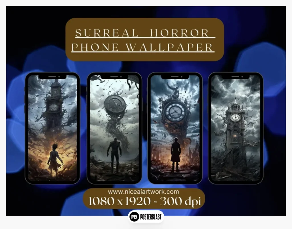 Surreal Gothic Horror Phone Wallpaper Set