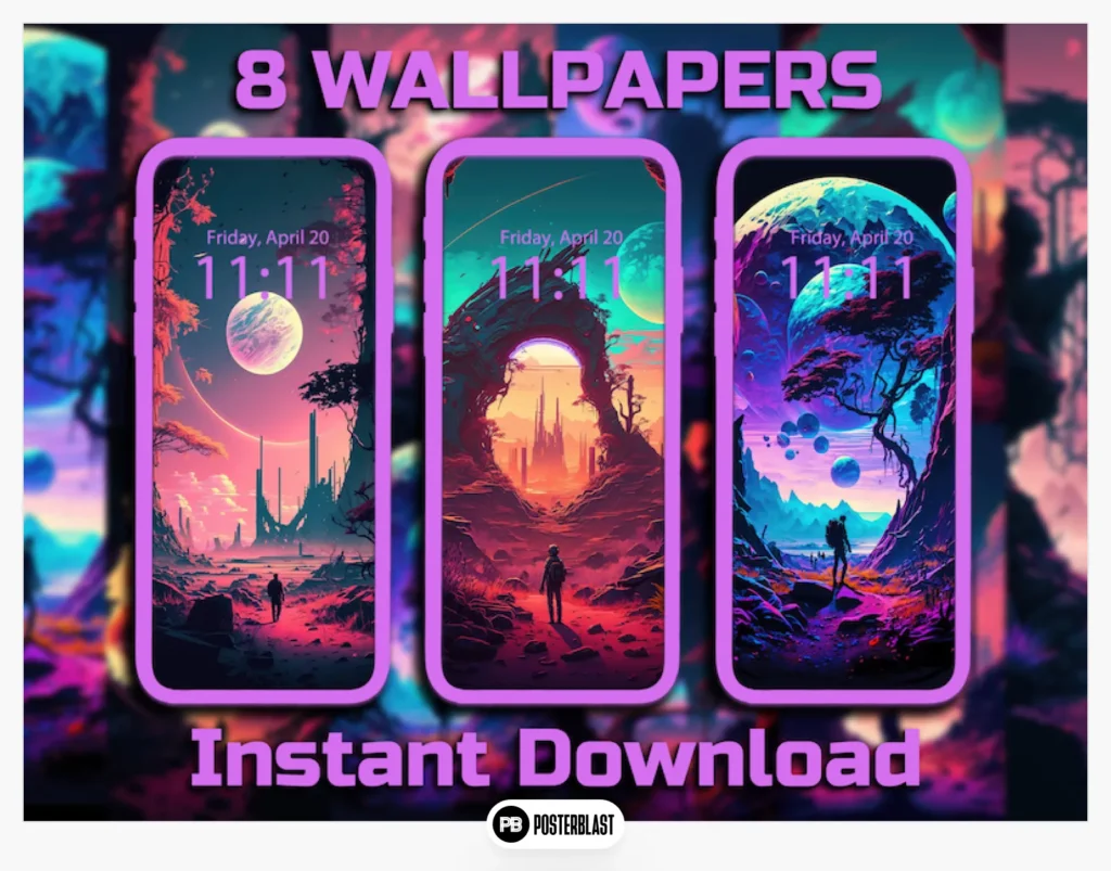 Surreal Cyberpunk Phone Wallpaper 8 Digital