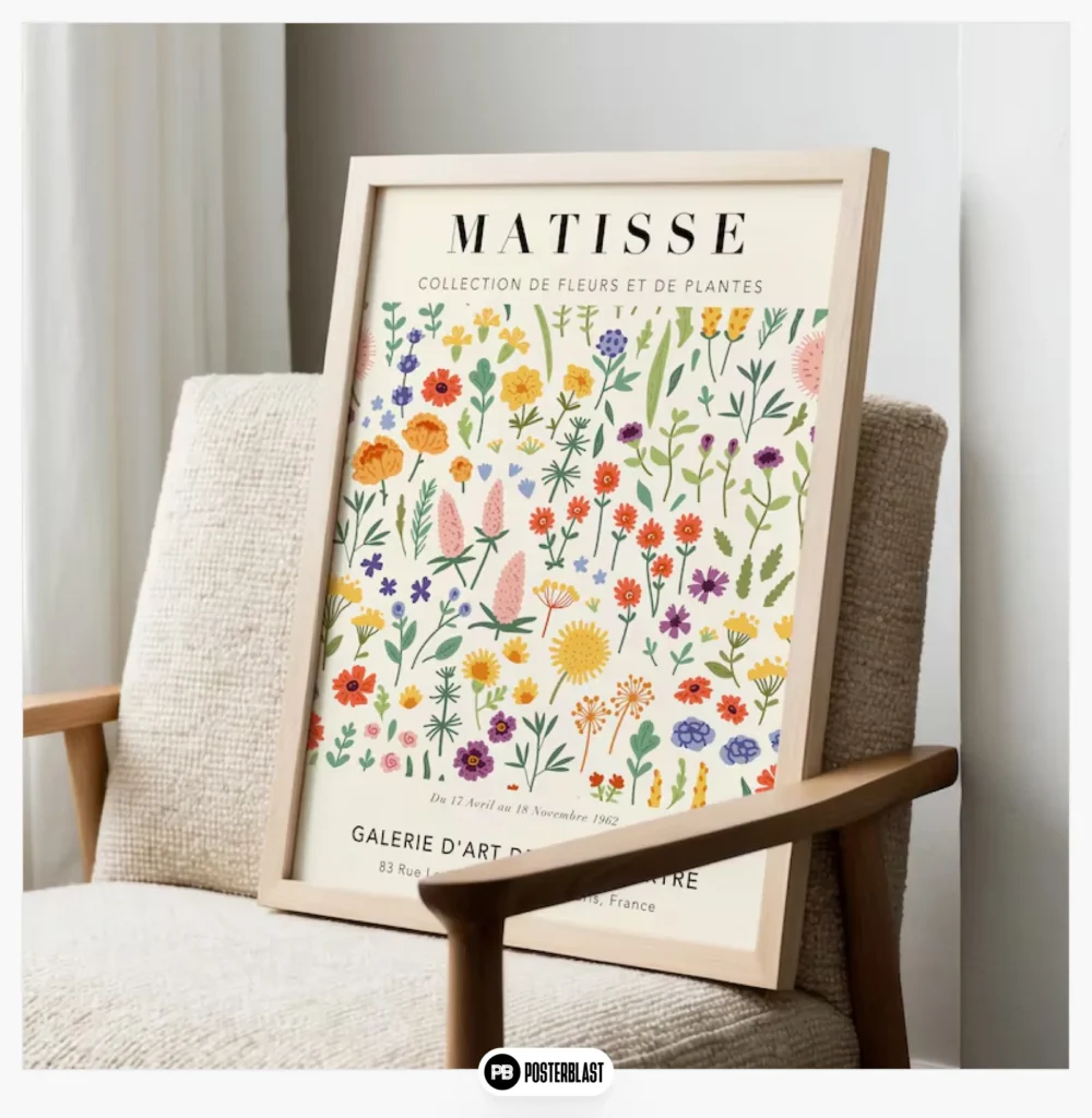 Matisse Flower Market Exhibition Poster: Botanical Art Print