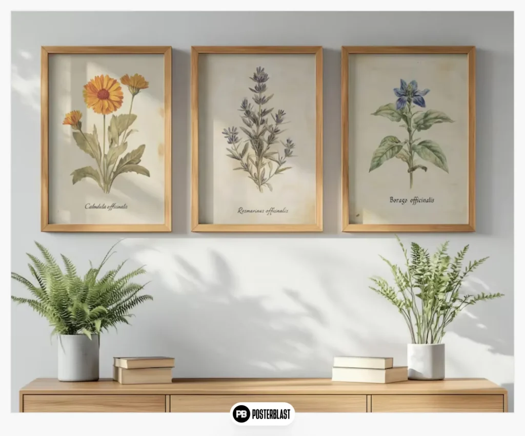 Vintage Herb & Flower Prints - Botanical Kitchen Gallery