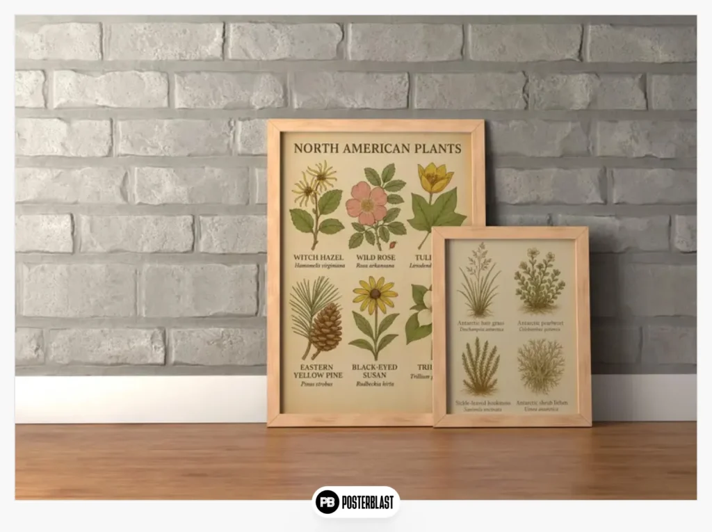 Vintage Botanical Art Print Set: Antique Plant Illustrations