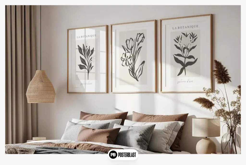 Botanical Wall Art Set 0f 3: Natural Art with Frame