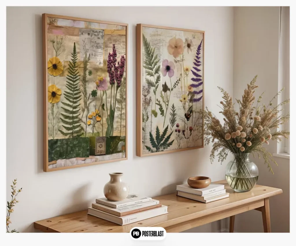 Pressed Flower Botanical Art 2-Piece Set