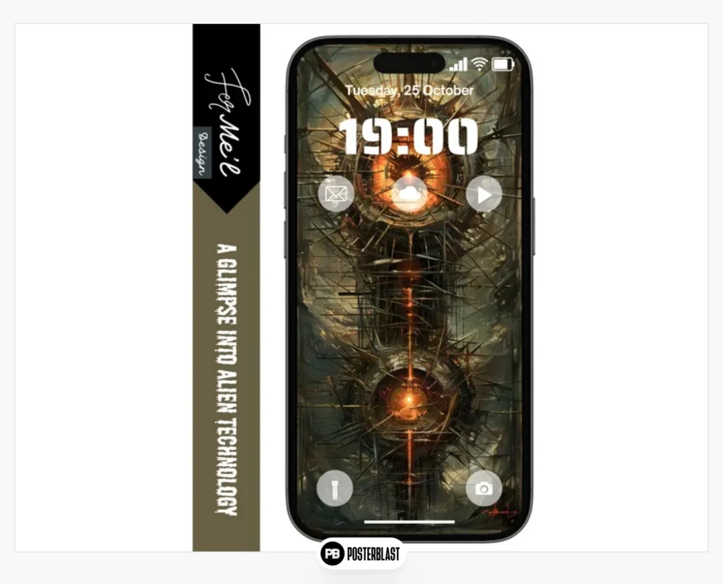 Abstract Cybernetic Eye Sci-Fi iPhone Android Wallpaper