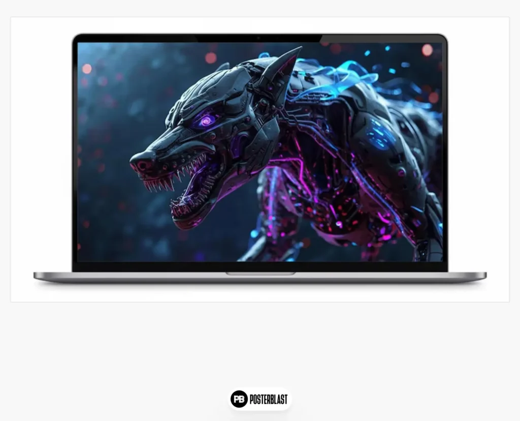 Epic Cybernetic Dog Portrait