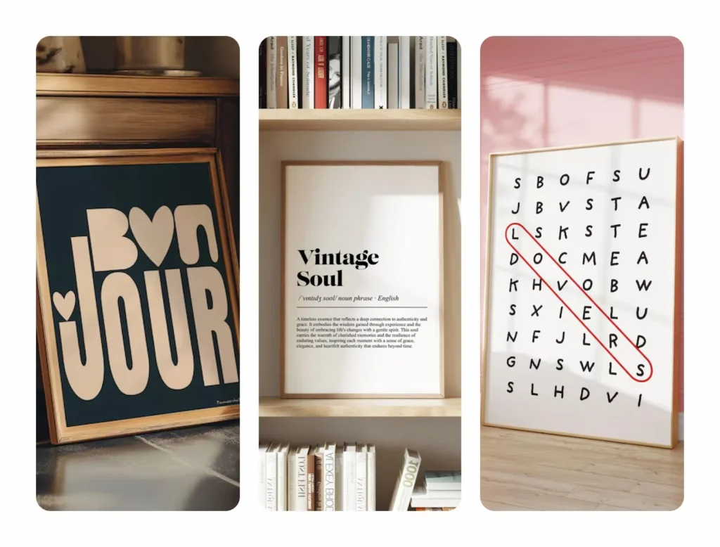 Typography Art Posters for Word Lovers