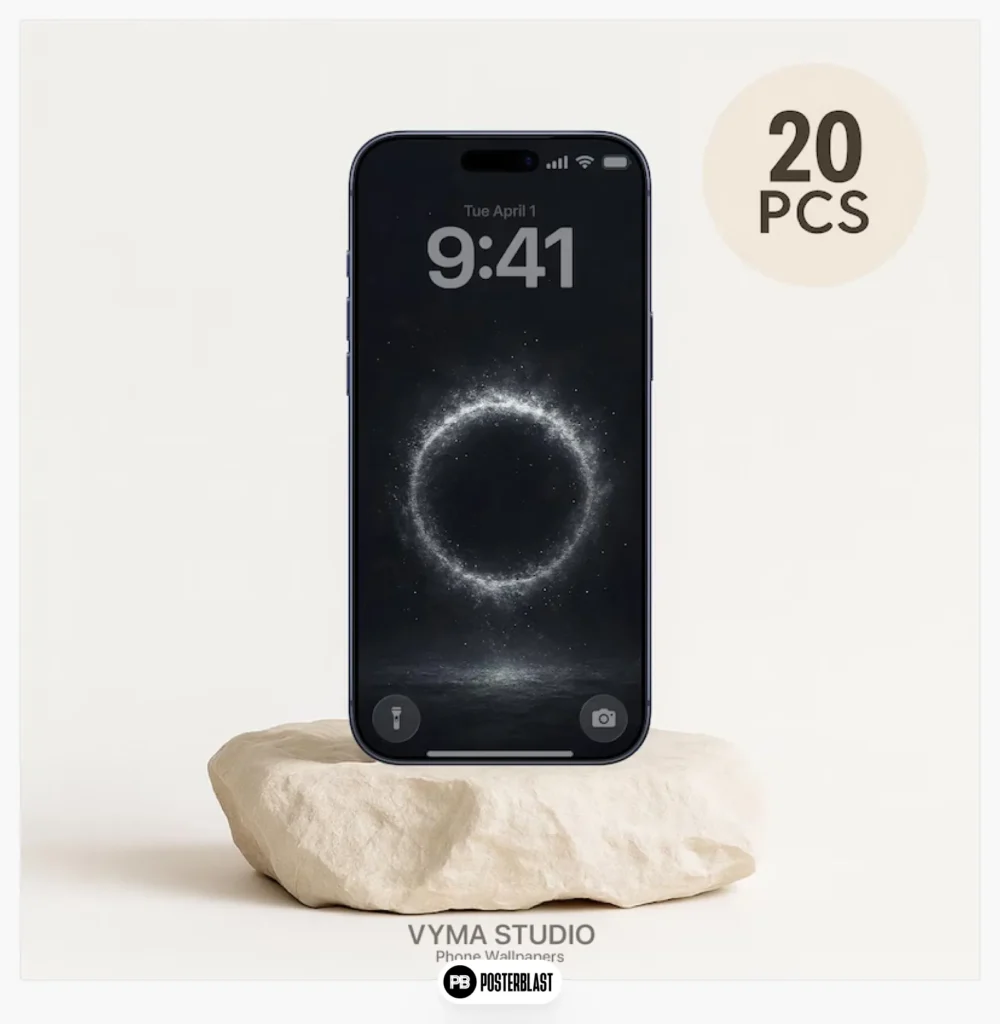 minimalist black lock screen