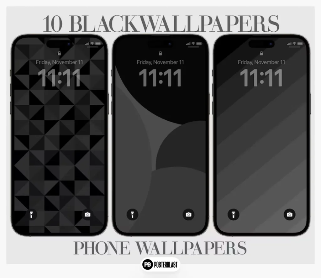 Black & Grey iPhone Wallpaper: Modern geometric backgrounds