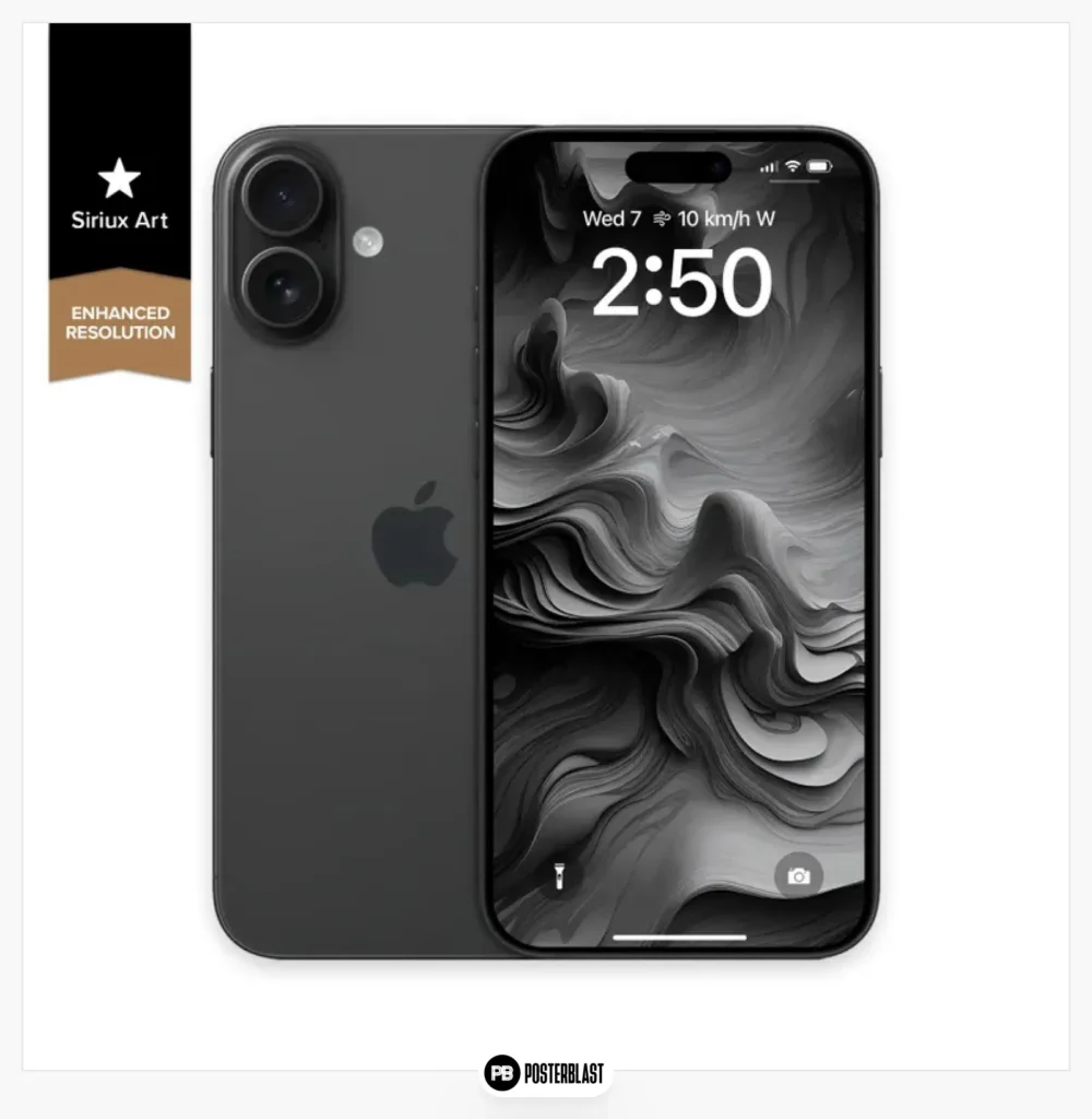 Black 3D Swirl iPhone Wallpaper: Minimalist Abstract Art