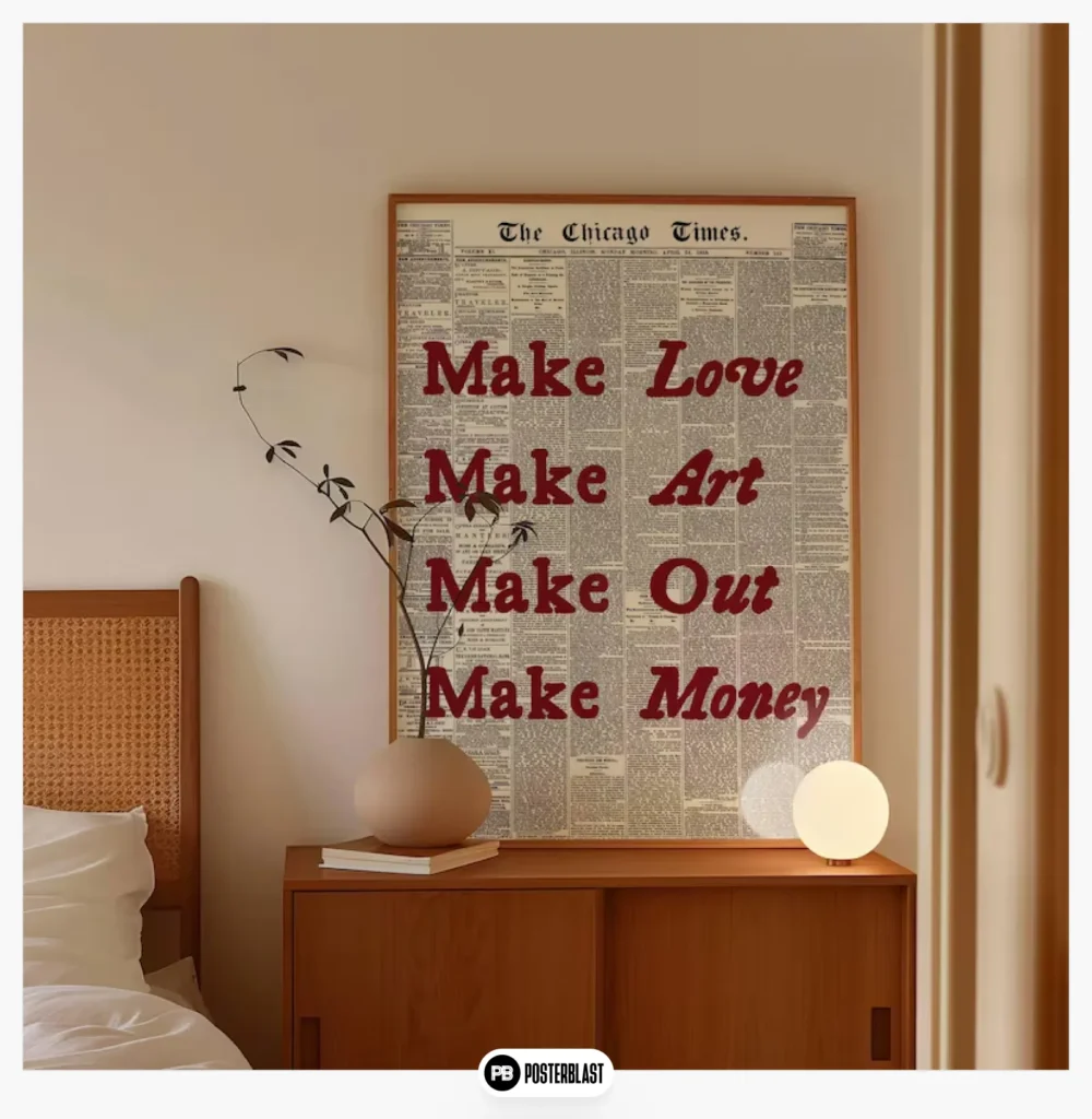 Make Love Make Art Make Out Make Money Print