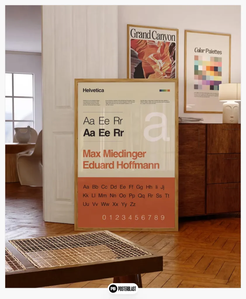 Minimalist Typography Wall Art for Scandinavian Design and Mid-Century Modern