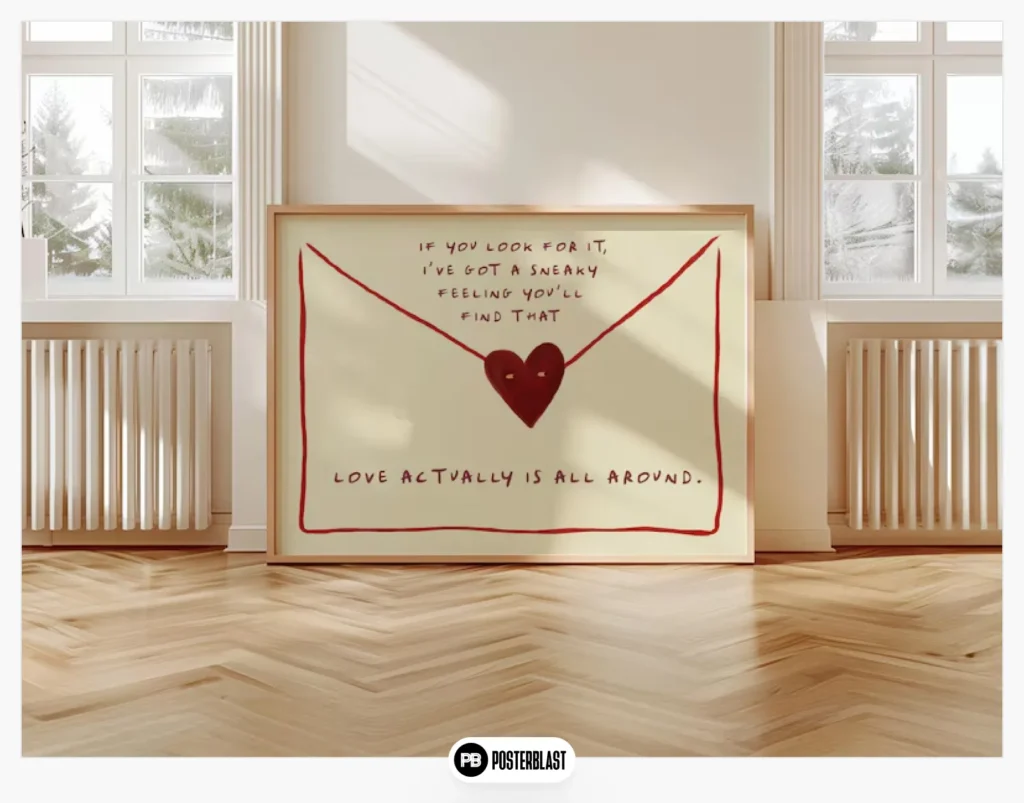 Framed "Spoon Box" Love Letter Print: Unique Vintage Style Wall Art