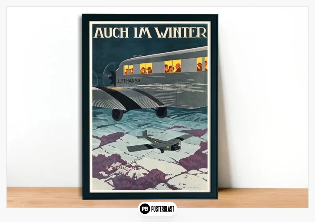 Germany in winter: Vintage travel posters