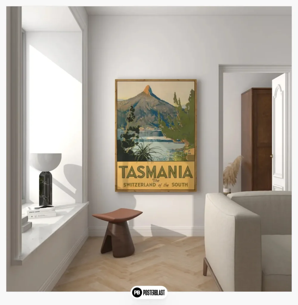 Tasmania Vintage Travel Poster: Nature Wall Art