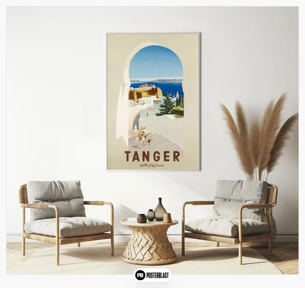 Tangier, Morocco Vintage Travel Poster: Gallery Wall Art
