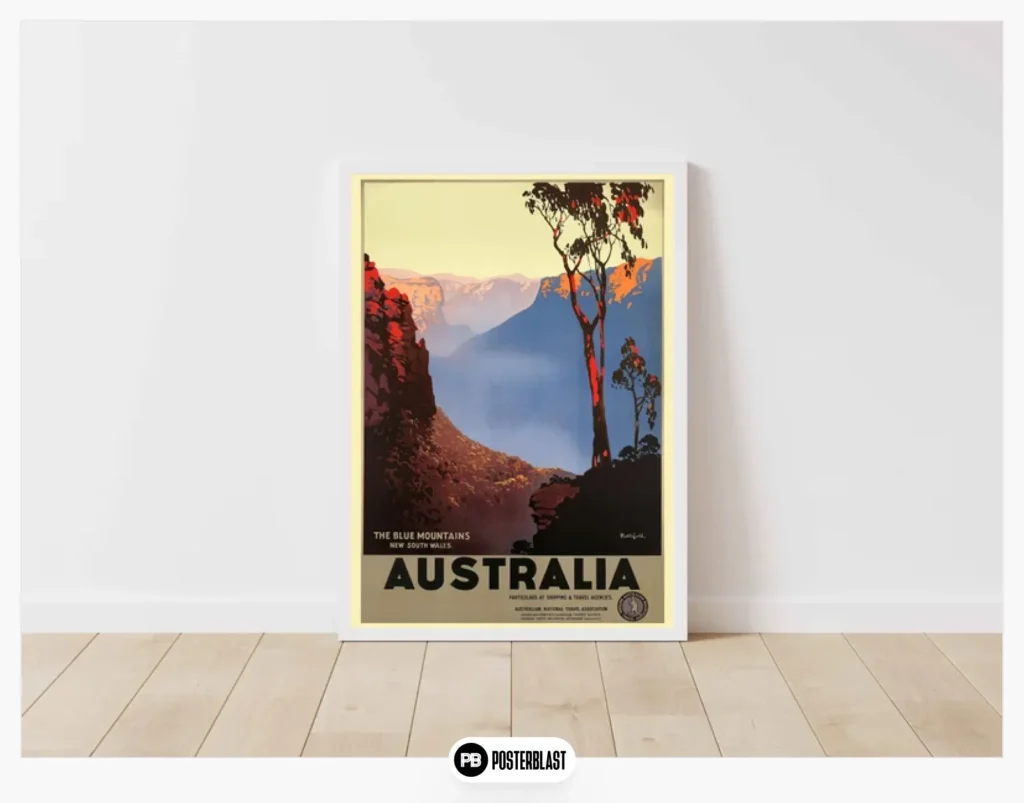 Australia Vintage Travel Poster Print - Framed