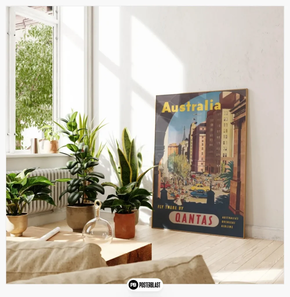 Sydney Australia Vintage Travel Poster: Retro Wall Art