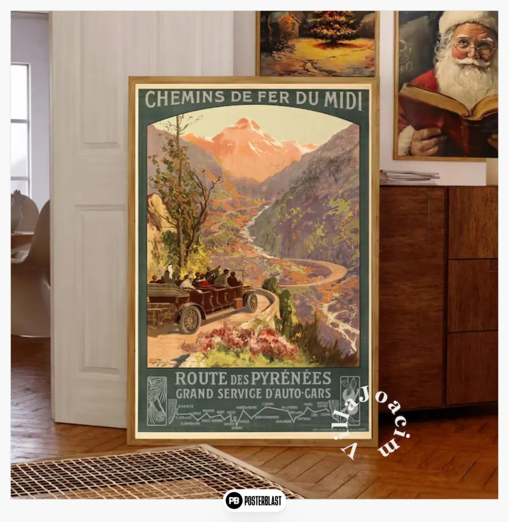 Tauzin Louis 1910 Chemin de fer du Midi Vintage Travel Poster